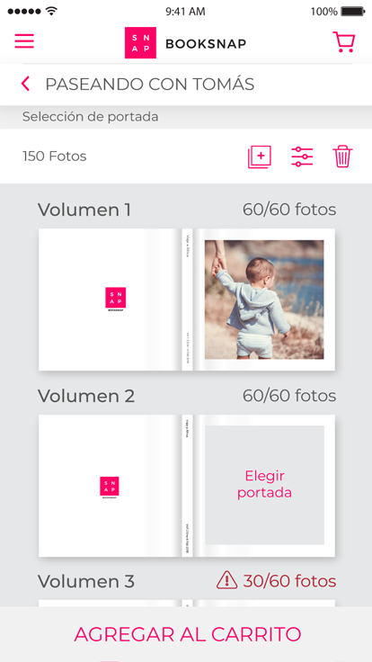 Cada fotolibro lleva una imagen diferente en su portada, elige la que más te guste